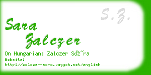 sara zalczer business card
